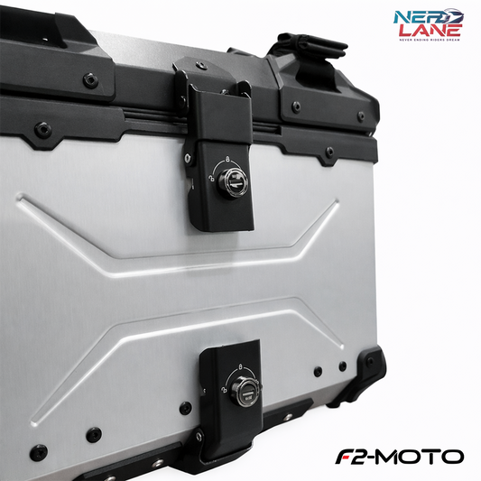 F2-Moto 45L Aluminium Top Box - Silver