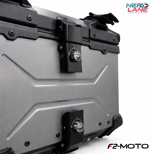F2-Moto 45L Aluminium Top Box - Titanium