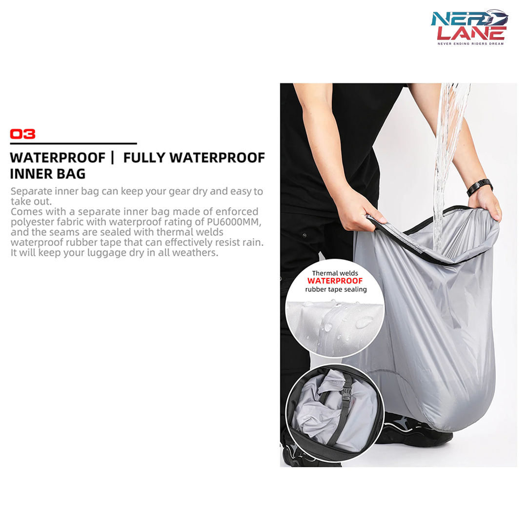 Rhinowalk 23L–35L Expandable Hard Shell Tail Bag (MT2335KC)