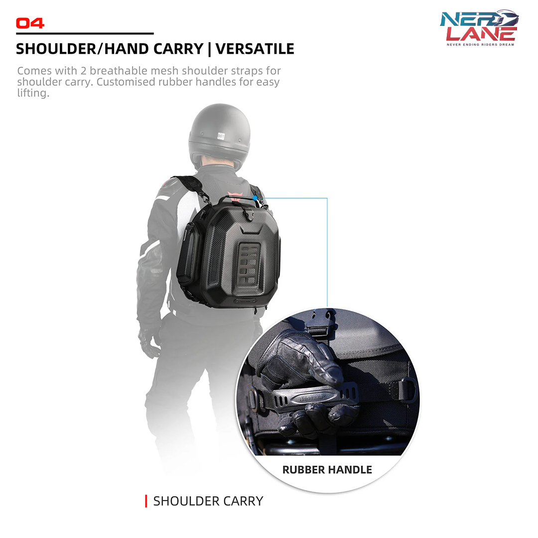 Rhinowalk 23L–35L Expandable Hard Shell Tail Bag (MT2335KC)