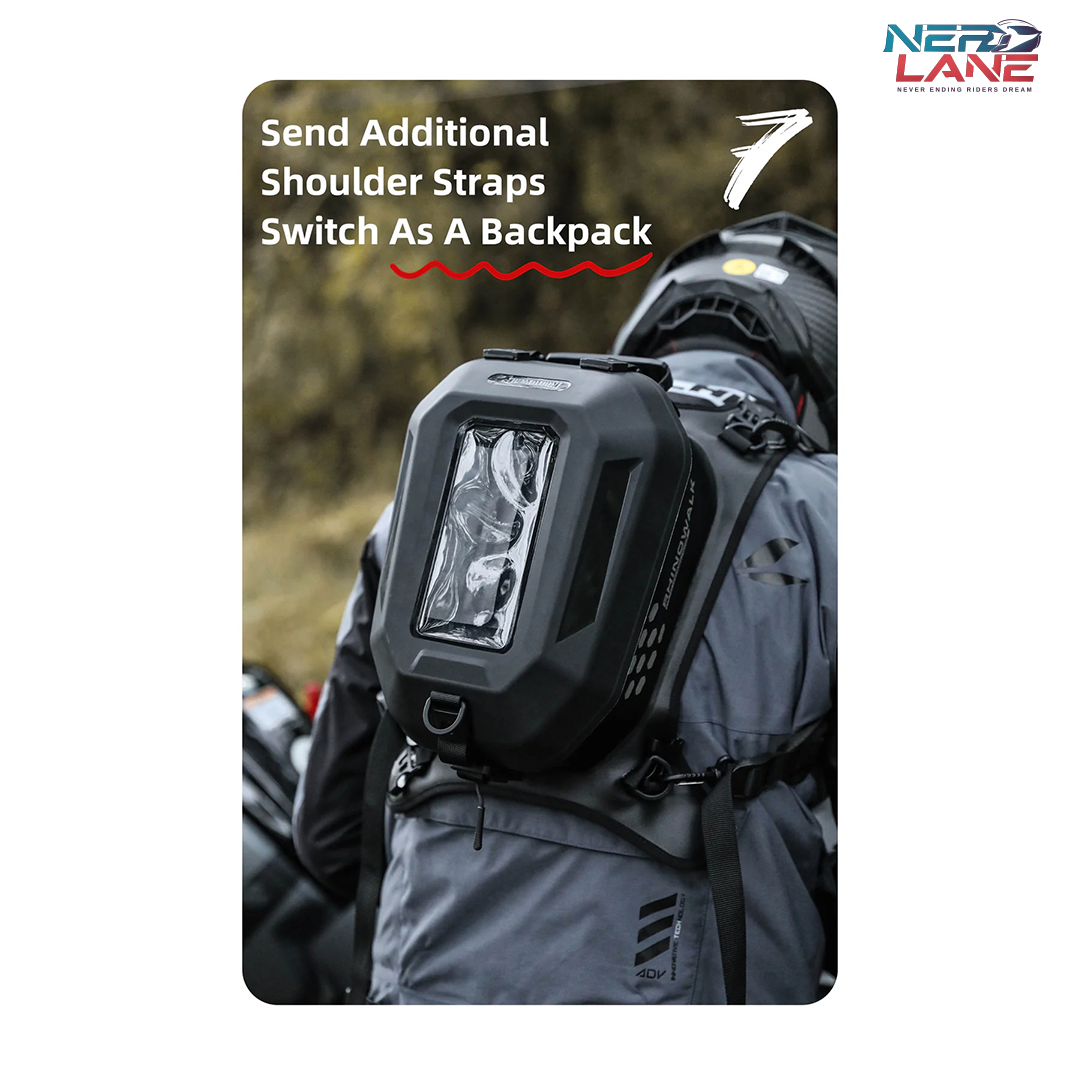Rhinowalk 5.6L Waterproof Hardshell Tank Bag (MTR2506BK)