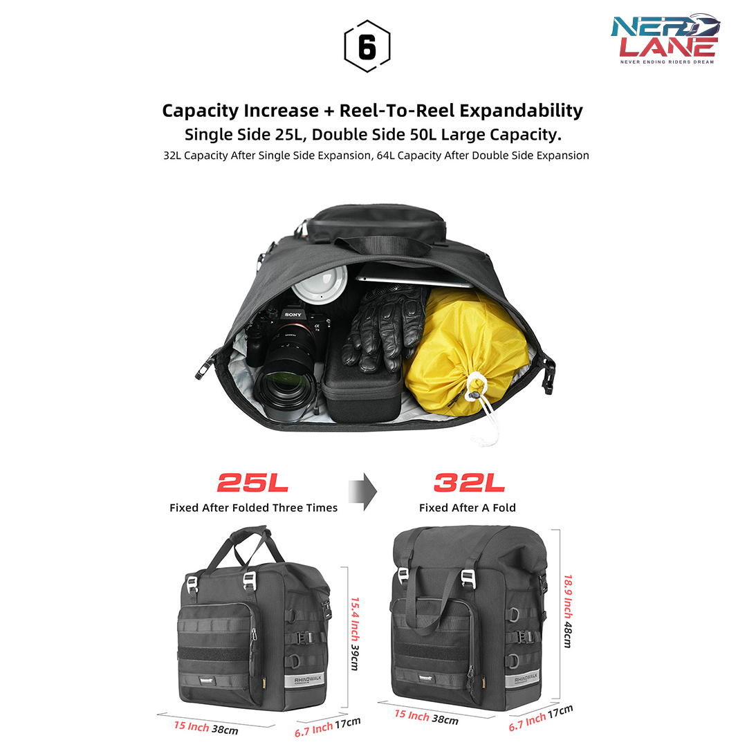 Rhinowalk 25L Quick Release Bag (MTR2050) (Pair Set)