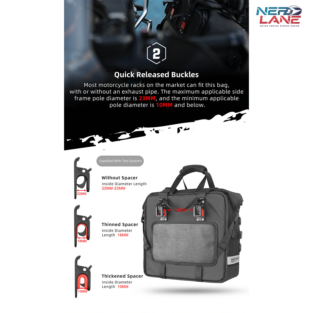 Rhinowalk 25L Quick Release Bag (MTR2050) (Pair Set)