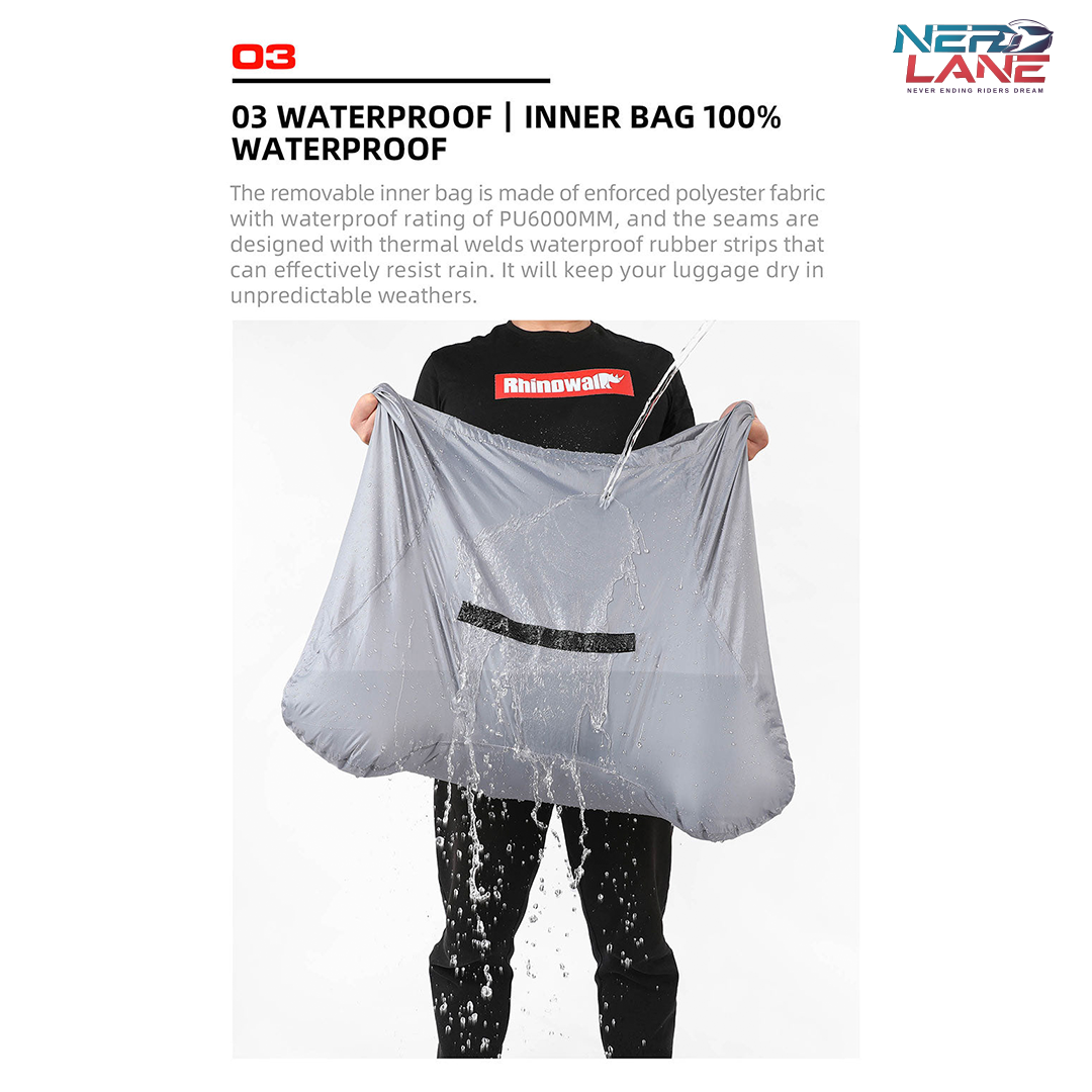 Rhinowalk 35-50L Motorcycle Tail Bag (MT3550)