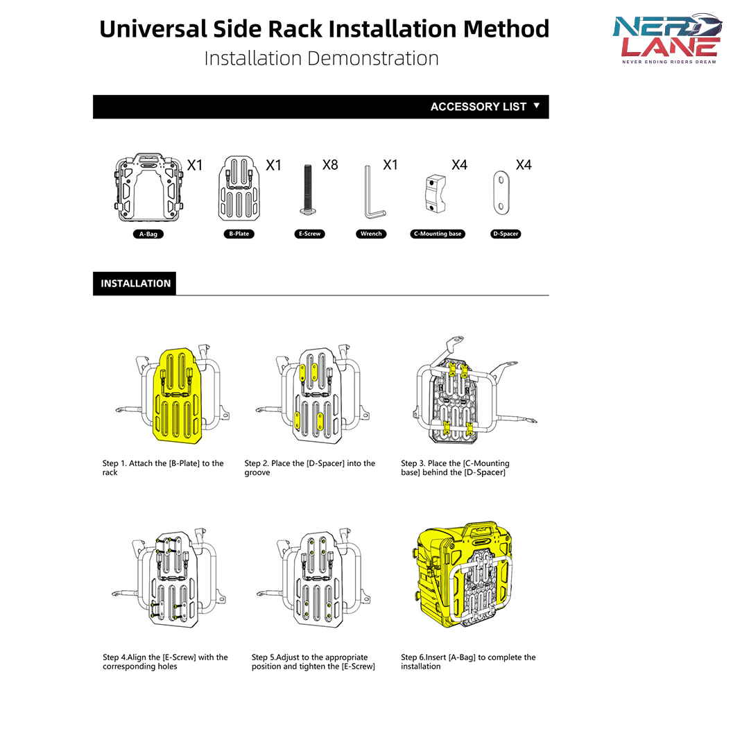 Rhinowalk Mechanics Series 35L Quick Release Side Bag (MJX2004)