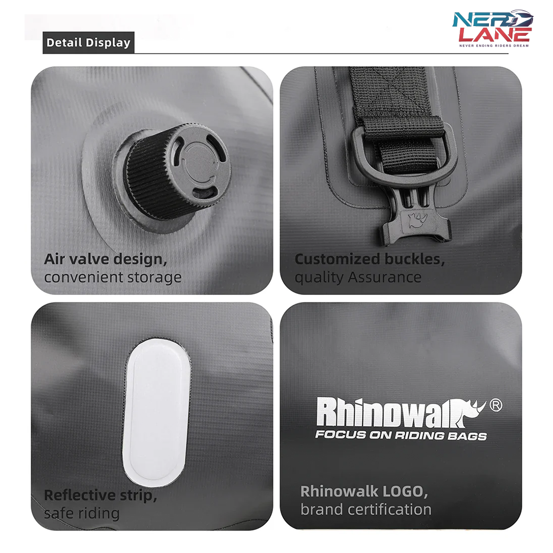Rhinowalk 45L Motorcycle Waterproof Duffle Bag (MT20450)
