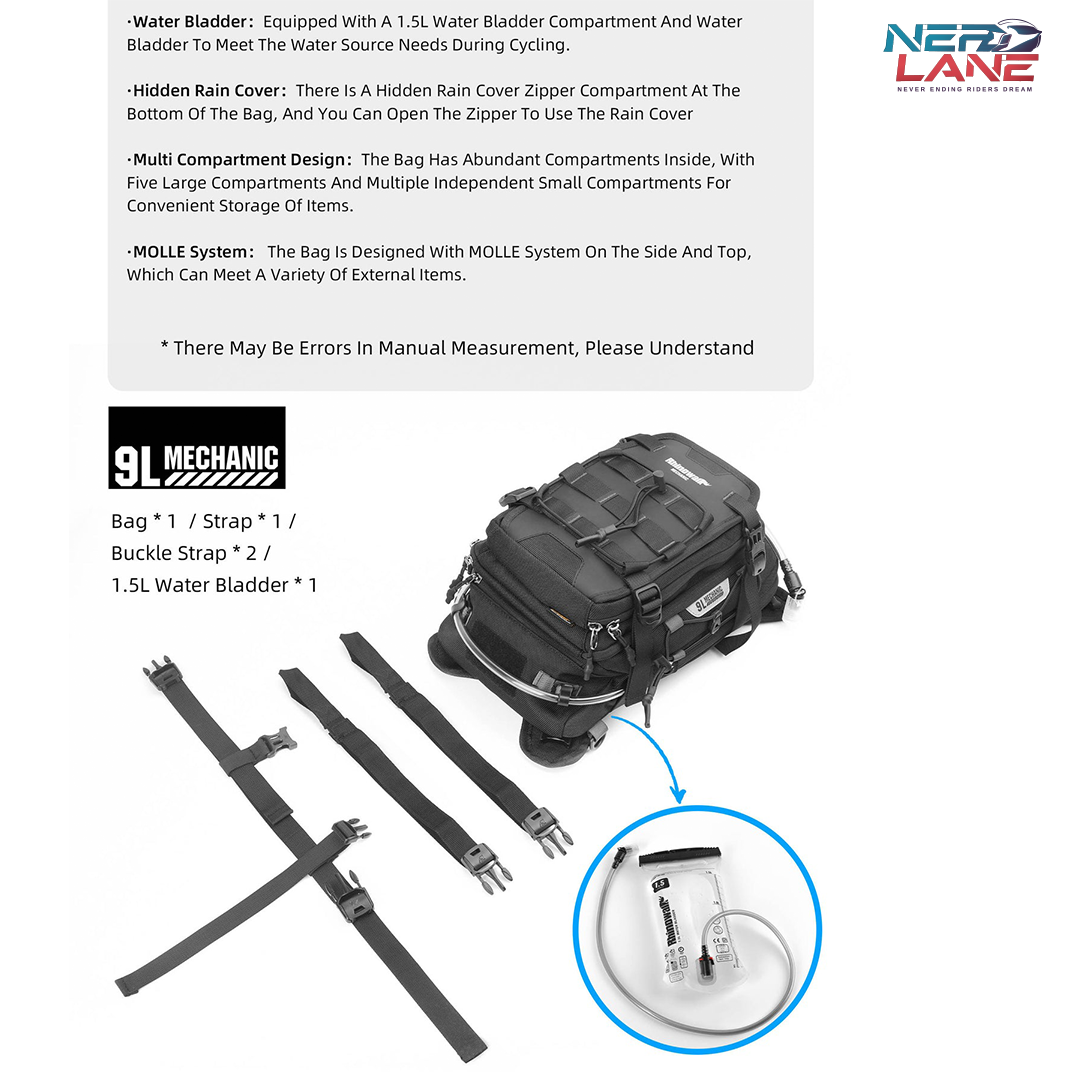 Rhinowalk Mechanics Series 9L Tank Bag (MJX2002)