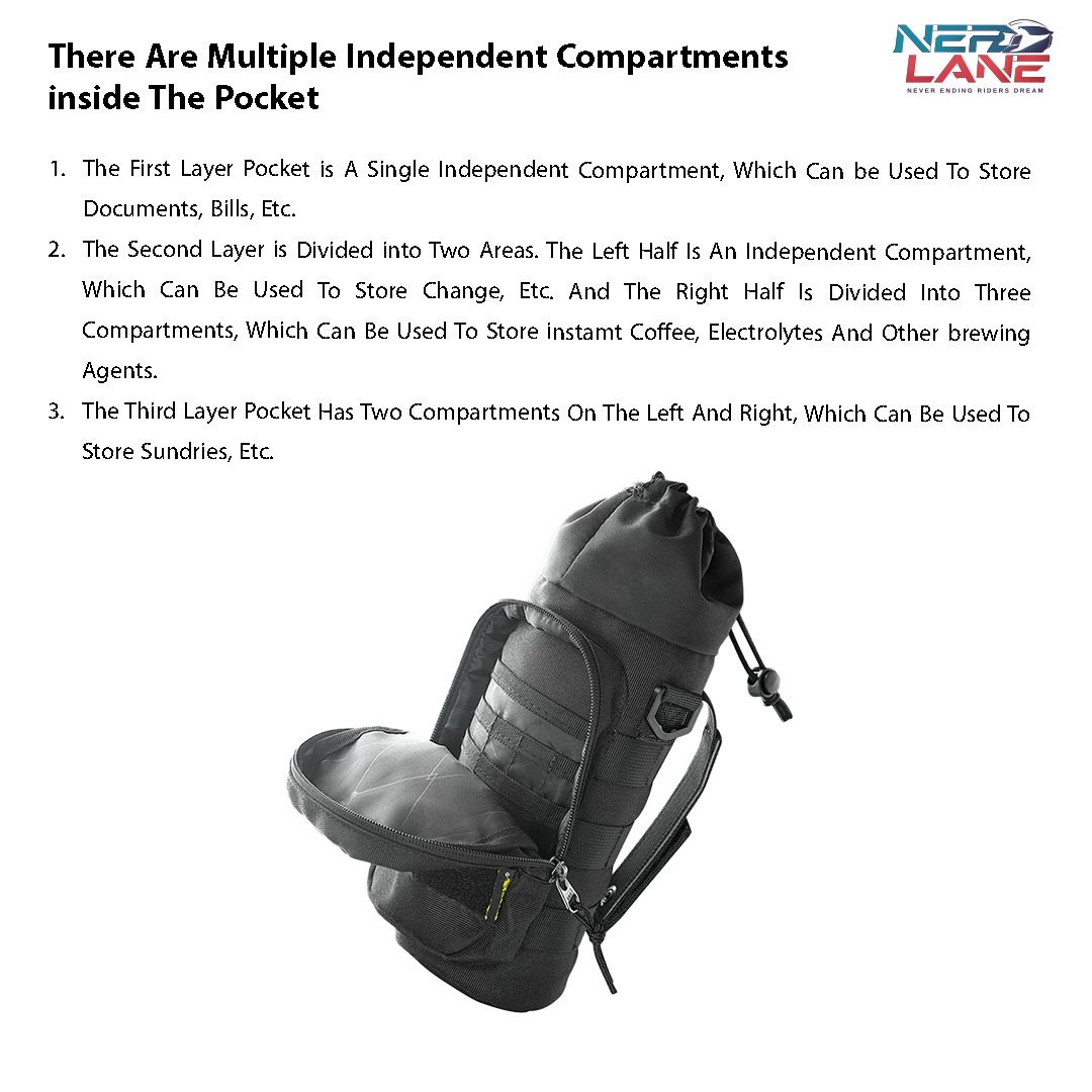 Rhinowalk Insulated Drink Holder for Motorcycle (MJX2006BK)