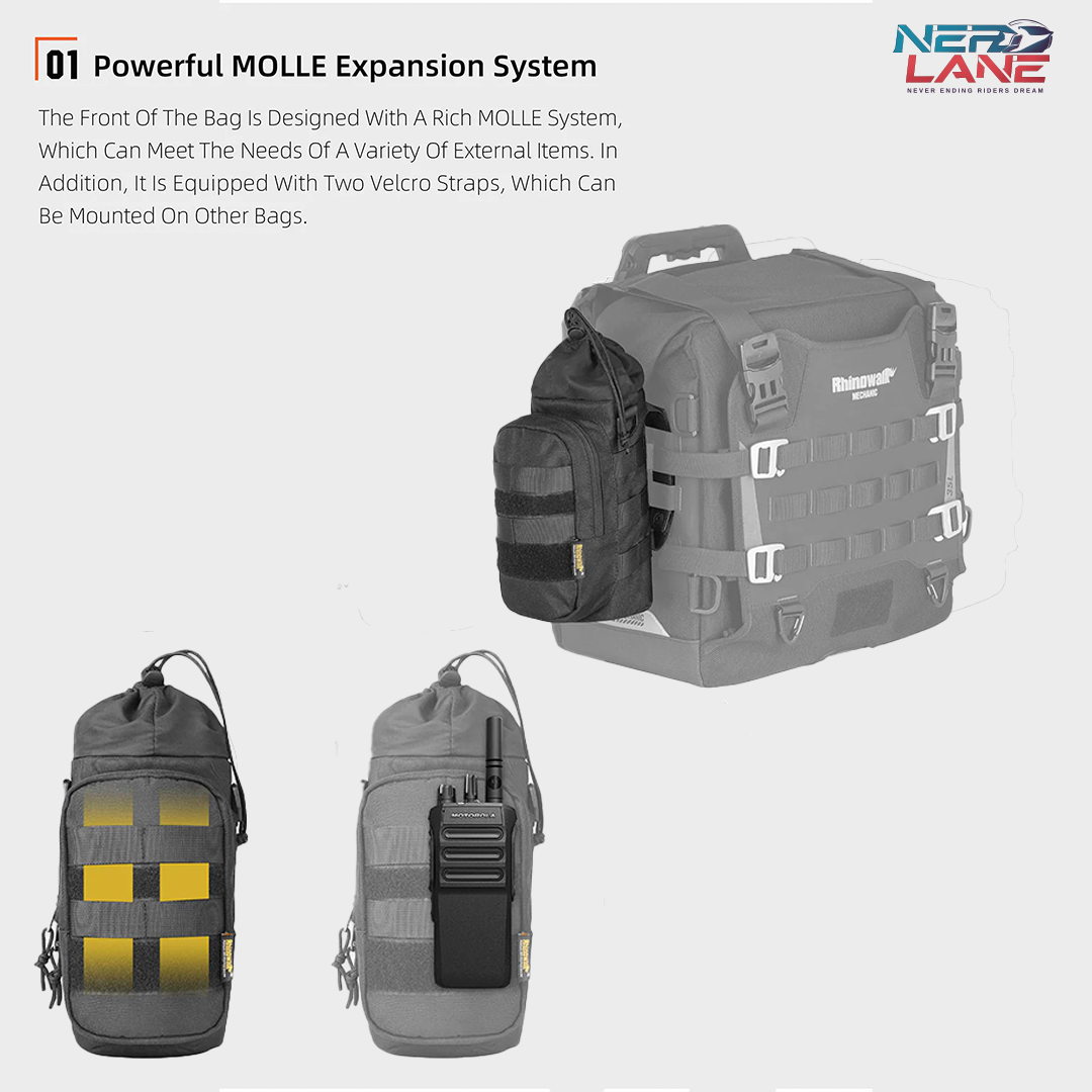 Rhinowalk Insulated Drink Holder for Motorcycle (MJX2006BK)