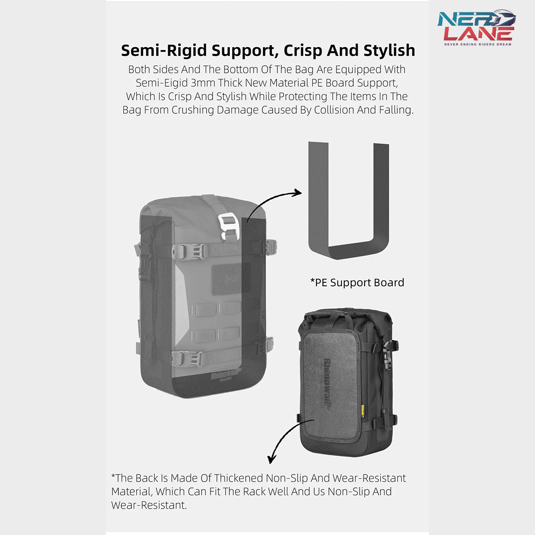 Rhinowalk Mechanic Series – 6L Waterproof Crash Bar Bags (MJX2001BK)