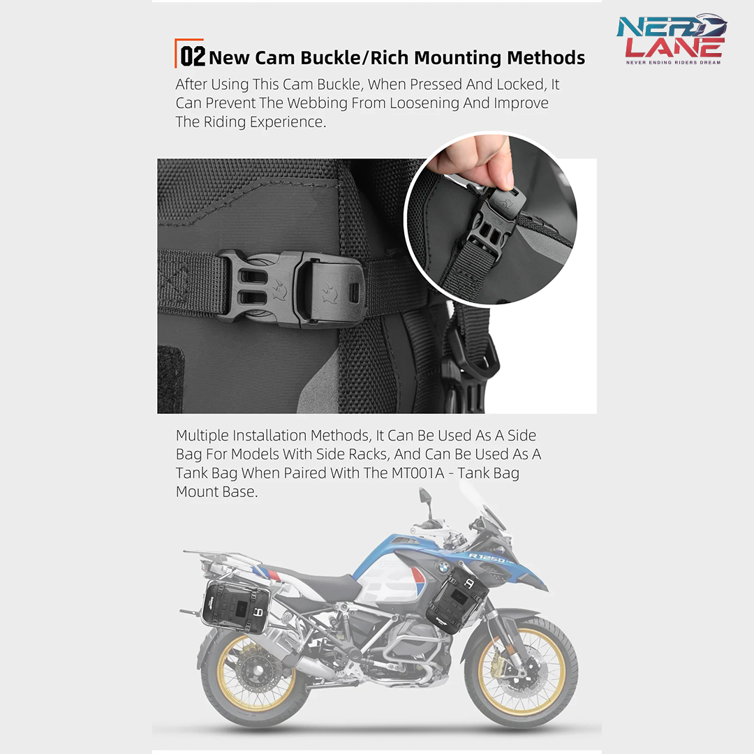 Rhinowalk Mechanic Series – 6L Waterproof Crash Bar Bags (MJX2001BK)