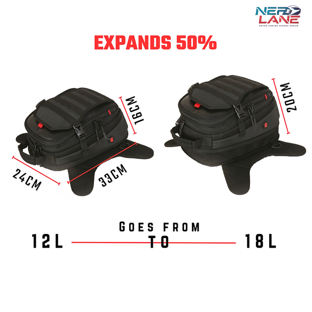 RiderZone 12L–18L Mustang Tank Bag