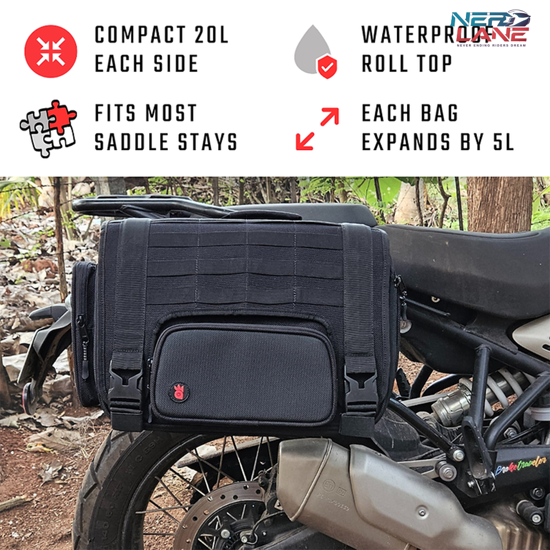 RiderZone 40L–50L Pangong Pannier Bags