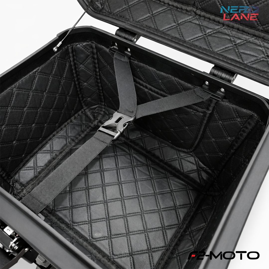 F2-Moto 45L Aluminium Top Box - Black