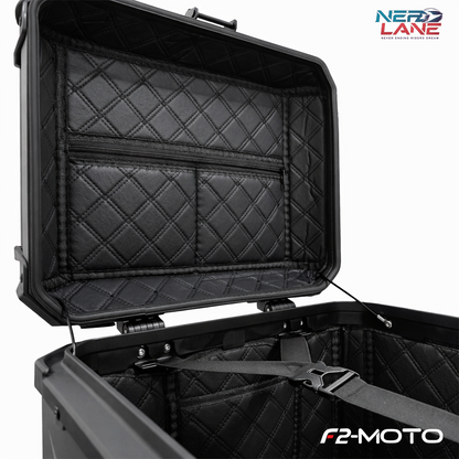 F2-Moto 45L Aluminium Top Box - Black