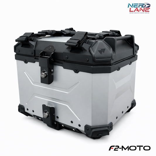 F2-Moto 45L Aluminium Top Box - Silver