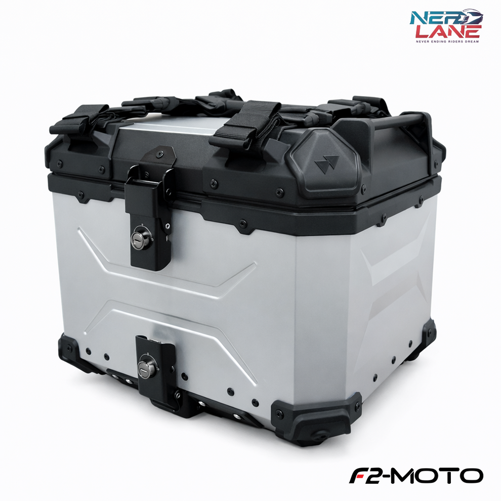 F2-Moto 45L Aluminium Top Box - Silver – Nerd Lane | Motorcycle ...