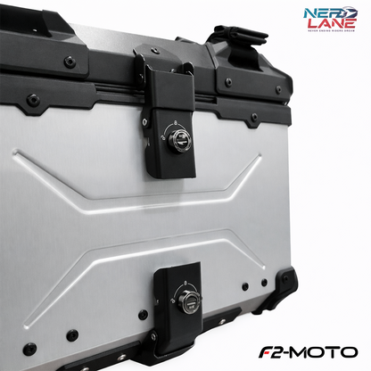 F2-Moto 45L Aluminium Top Box - Silver