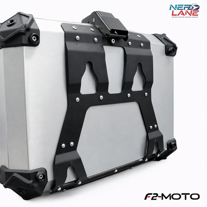 F2-Moto 45L Aluminium Top Box - Silver