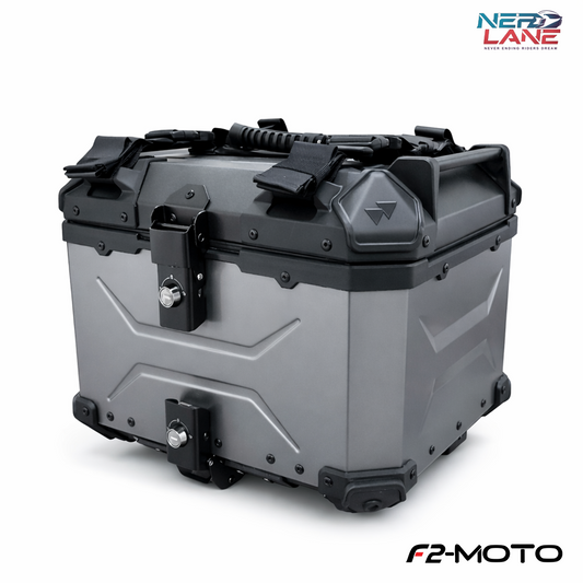 F2-Moto 45L Aluminium Top Box - Titanium