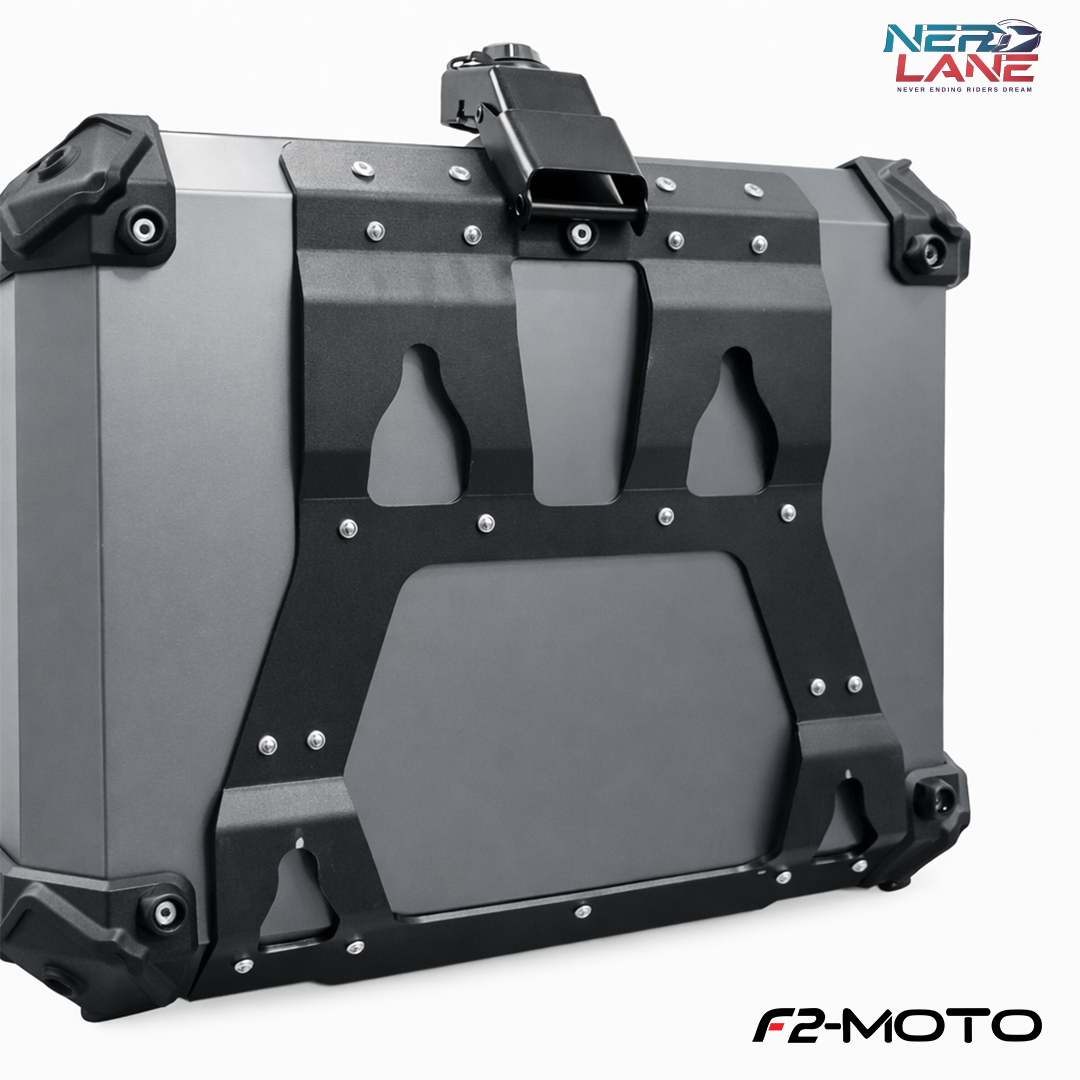 F2-Moto 45L Aluminium Top Box - Titanium