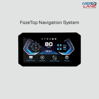 FozeTop Navigation System display