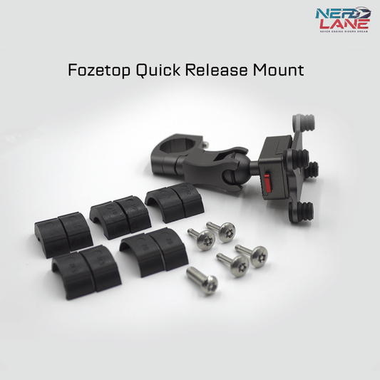 Fozetop Quick Release Mount with black Plastic Spacers and Anti-theft Stainless Steel bolts