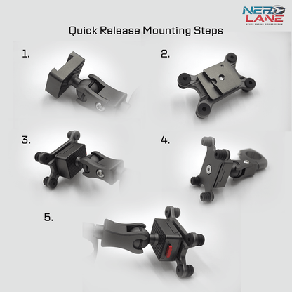 Fozetop Mounting Steps for quick release mounting