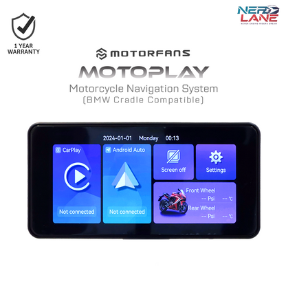 Motorcycle navigation system with touchscreen display