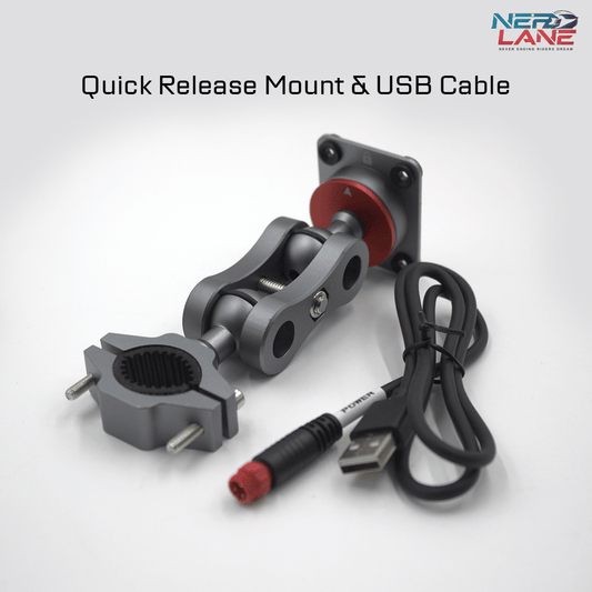MotoPlay Quick release mount and USB cable
