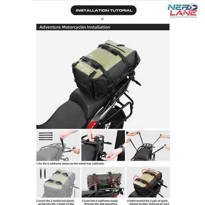 Rhinowalk 30L Motorcycle Waterproof TailBag (MT2230)