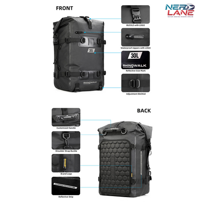Rhinowalk 30L Motorcycle Waterproof TailBag (MT2230)
