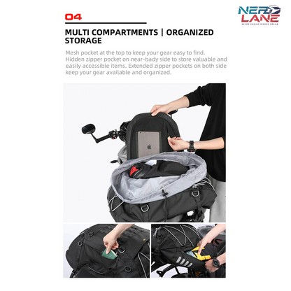 Rhinowalk 35-50L Motorcycle Tail Bag (MT3550)