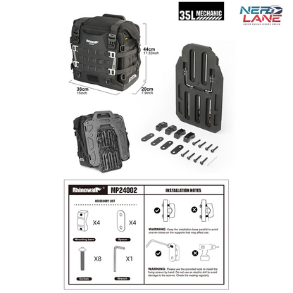 Rhinowalk Mechanics Series 35L Quick Release Side Bag (MJX2004)
