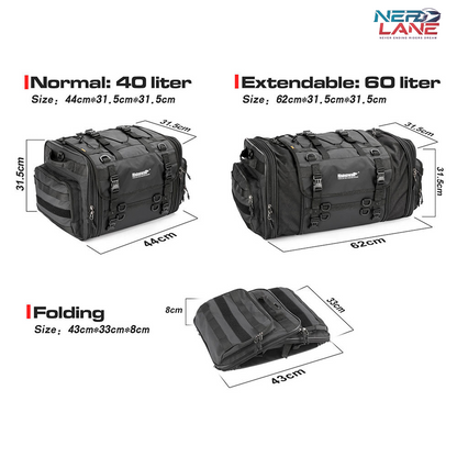 Rhinowalk 40-60L Motorcycle TailBag (MT4060)