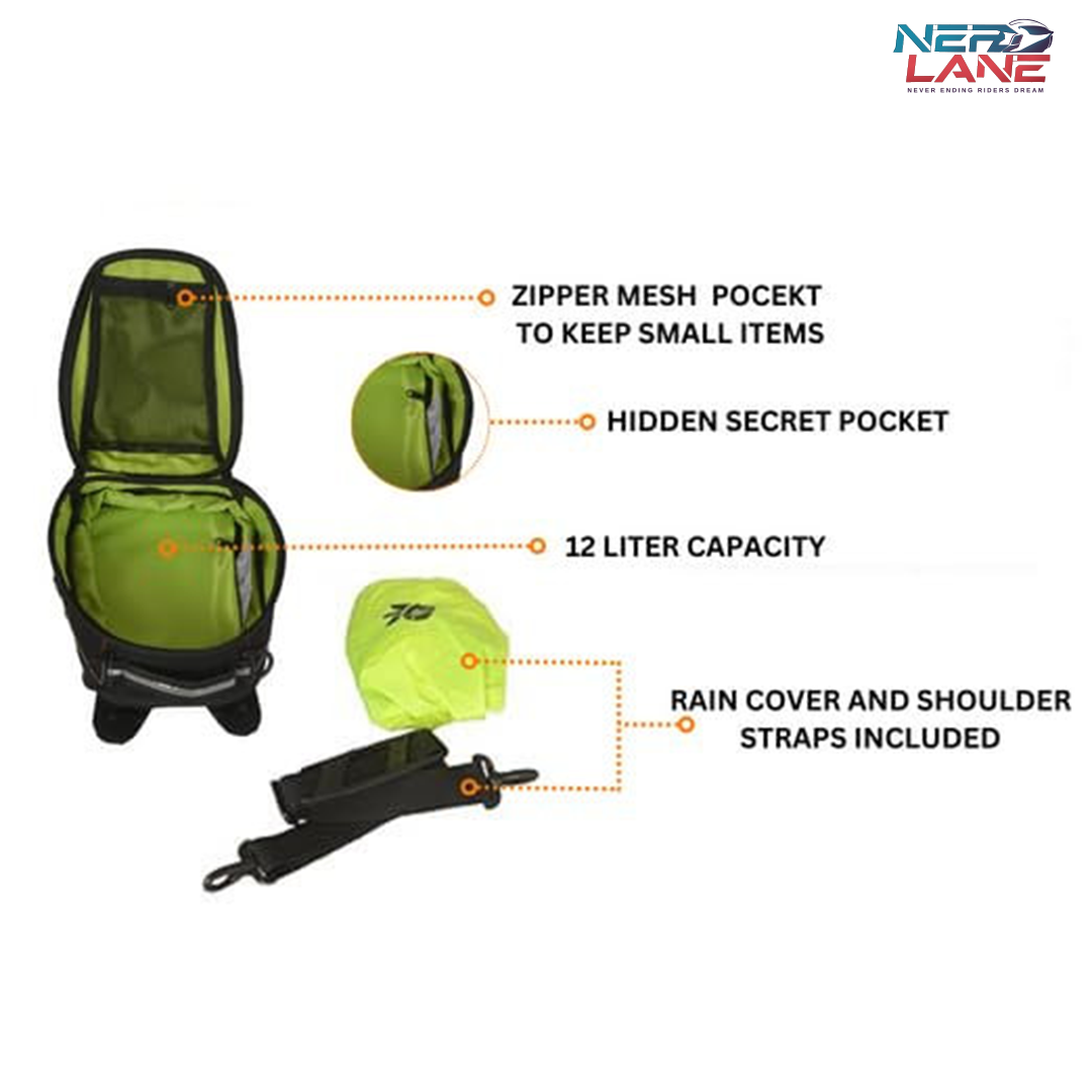 RiderZone 12L Kufri Magnetic Tank Bag Incl Dry Bag
