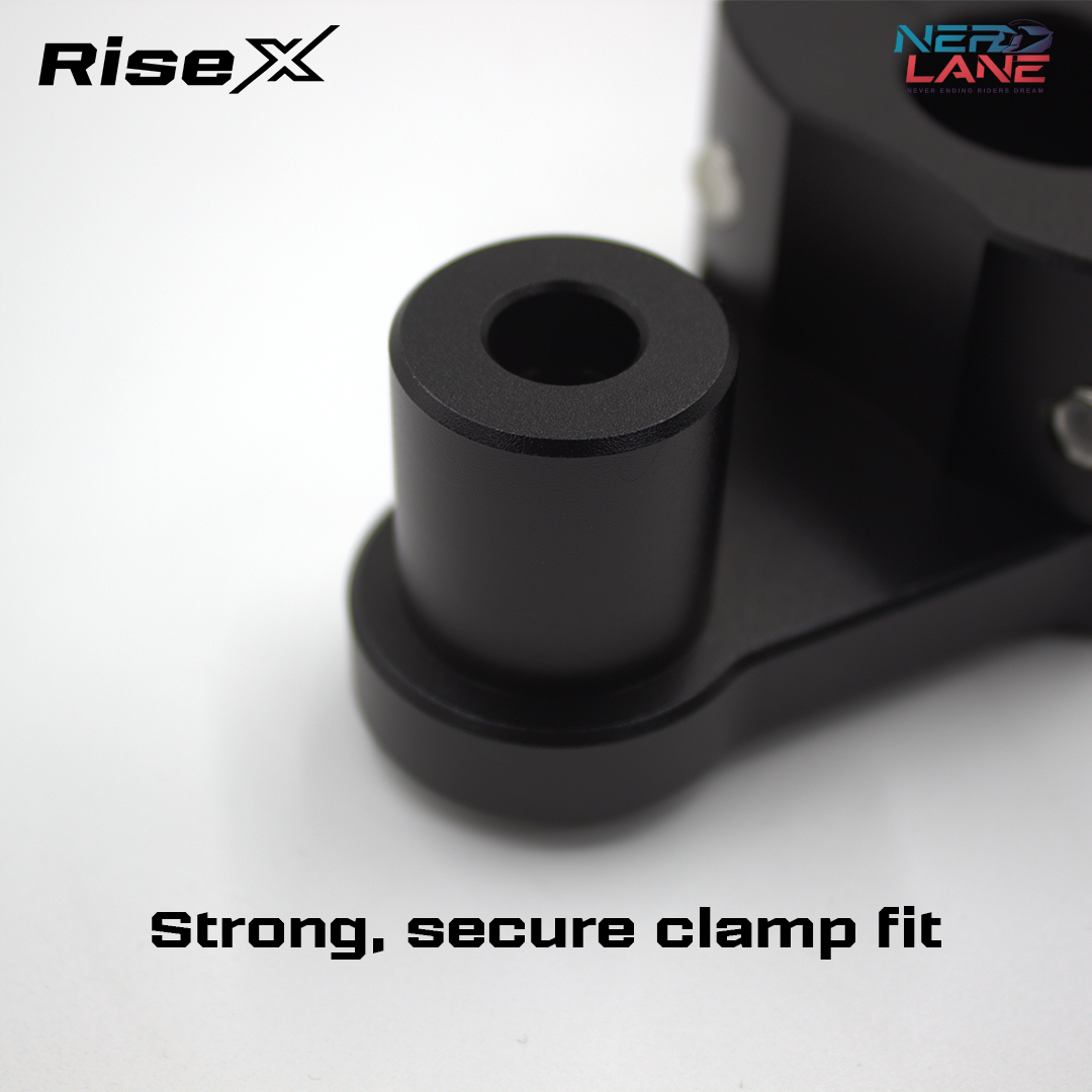 Black Riser with 'Rise X' branding on a white background.