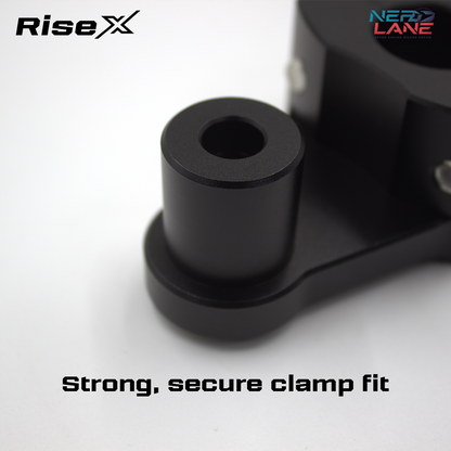 Black Riser with 'Rise X' branding on a white background.