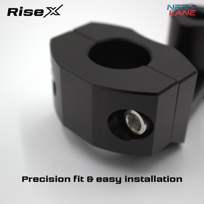 Black Riser with 'RiseX' branding on a white background