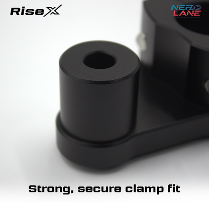 Black Riser with 'RiseX' branding on a white background