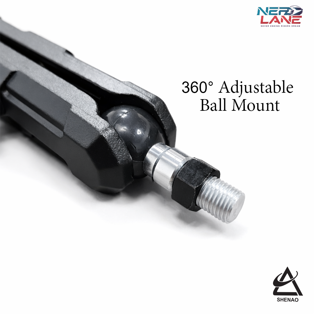 Shenao Adventure Mirrors 2.0 | Universal Adjustable Motorcycle Handlebar Mirrors (Pair)