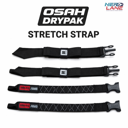 Osah Drypak Stretch Straps – Adjustable Motorcycle Luggage Straps (55” / 1400mm)