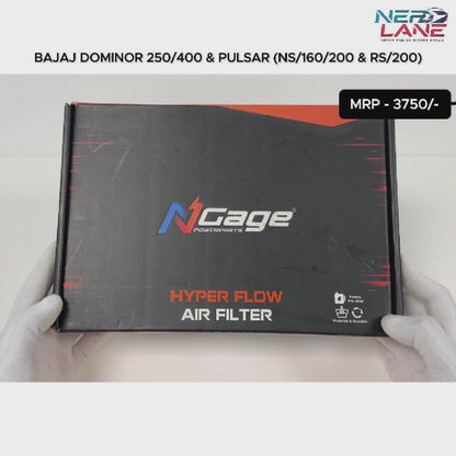NGage Hyper Flow Air Filter For Bajaj Dominor 250/400 & Pulsar (NS/160/200 & RS/200)